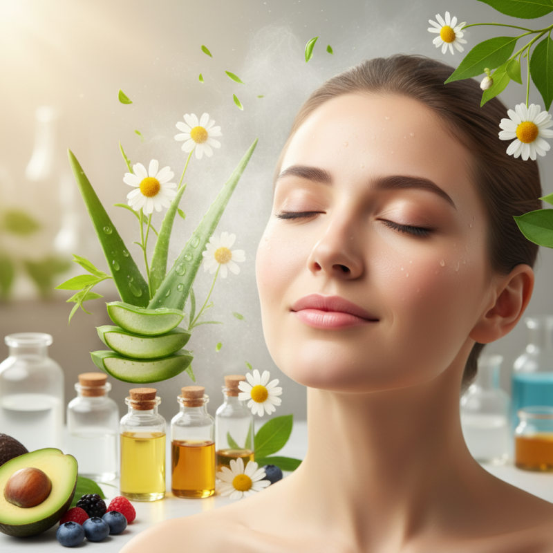 How do natural cosmetic ingredients enhance skin health?