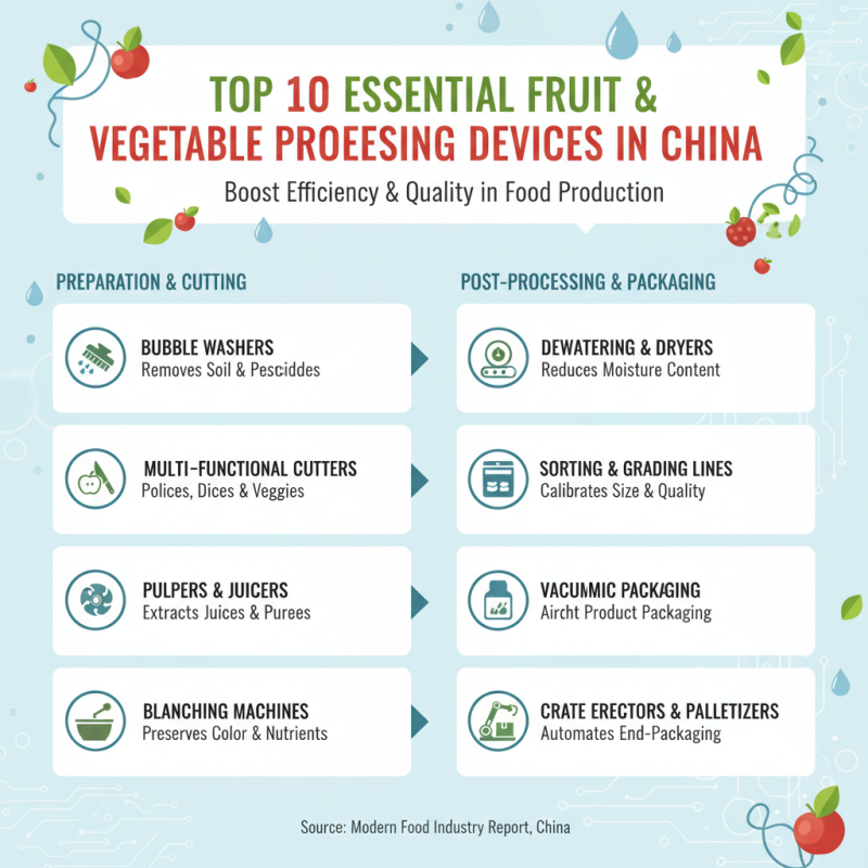 China Top 10 Fruit and Vegetable Processing Devices You Should Know?