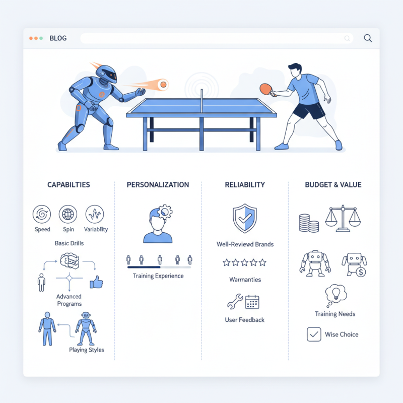 How to Choose the Best Table Tennis Robot in 2026?