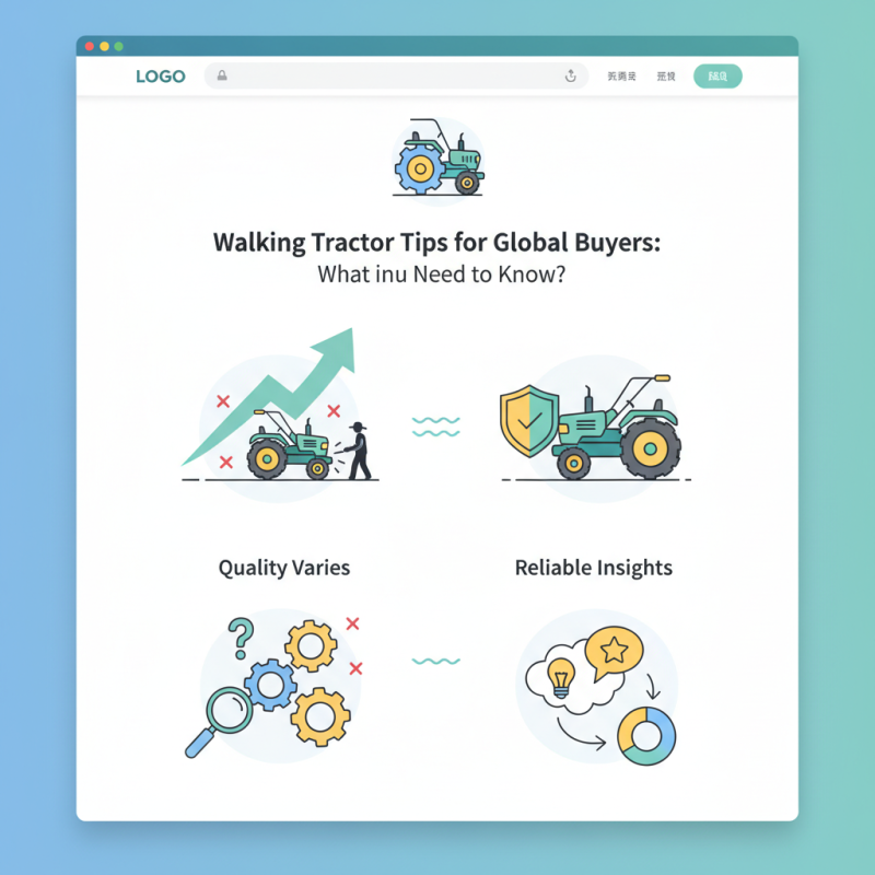 Walking Tractor Tips for Global Buyers What You Need to Know?