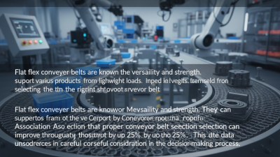 2026 How to Choose the Best Flat Flex Conveyor Belt?
