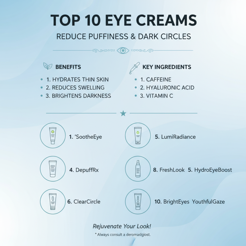 10 Best Eye Creams for Thinner Skin to Reduce Puffiness and Dark Circles?