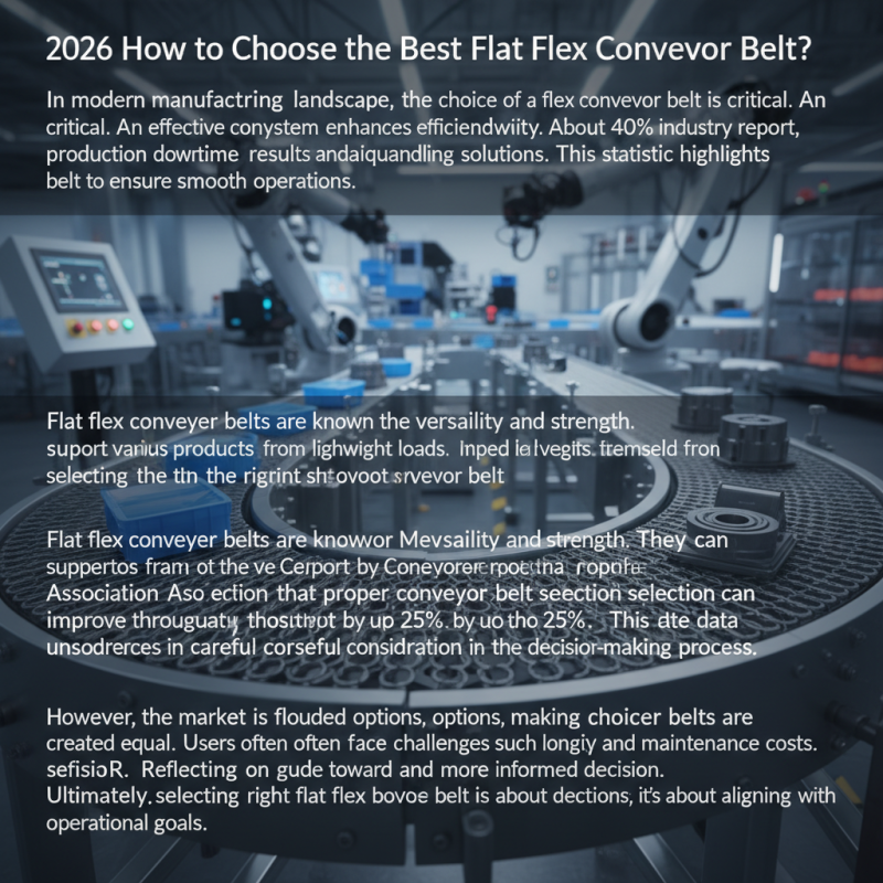 2026 How to Choose the Best Flat Flex Conveyor Belt?