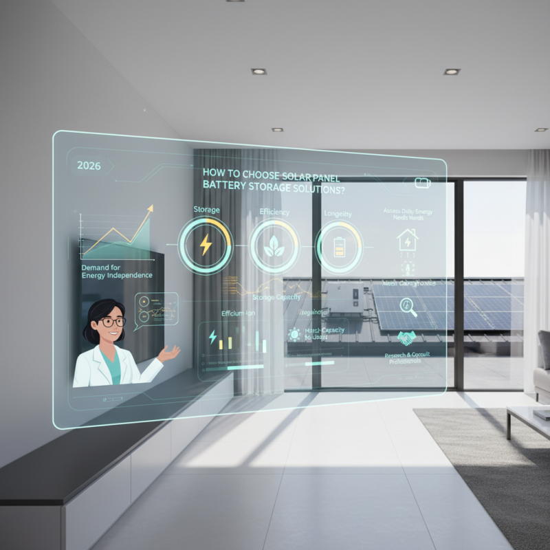 2026 How to Choose Solar Panel Battery Storage Solutions?