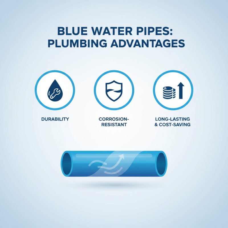 What are the benefits of using blue water pipes for plumbing?