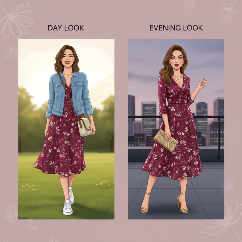 How to Style a Dark Pink Floral Dress for Any Occasion?