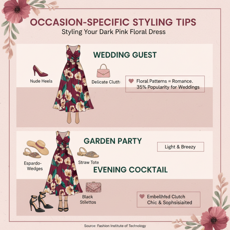 How to Style a Dark Pink Floral Dress for Any Occasion?