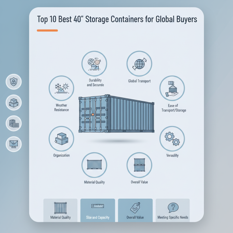 Top 10 Best 40 Storage Containers for Global Buyers?