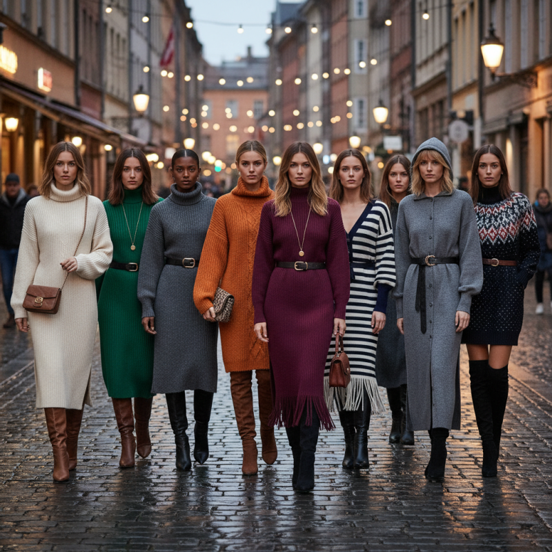Top 10 Stylish Sweater Dresses for Global Buyers to Explore?