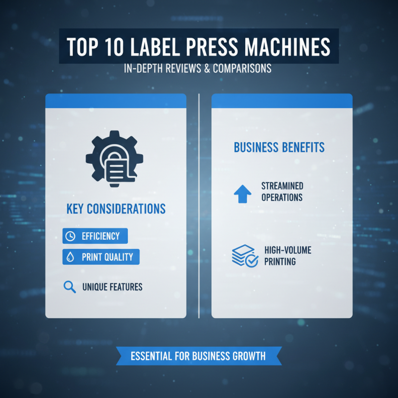 10 Best Label Press Machines for Efficient Printing in 2026