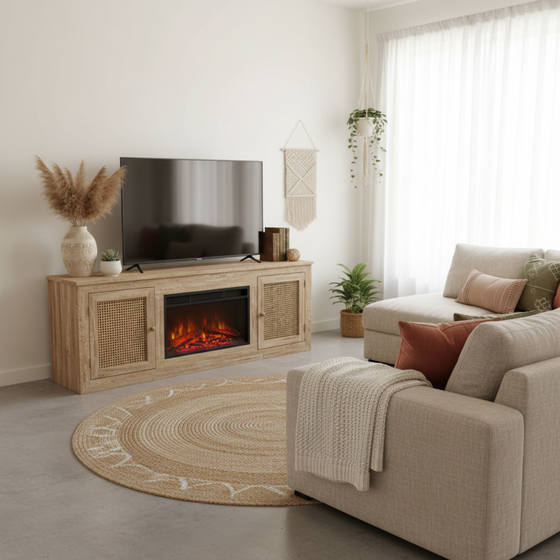 Boho Fireplace TV Stand for Your Cozy Home Decor?