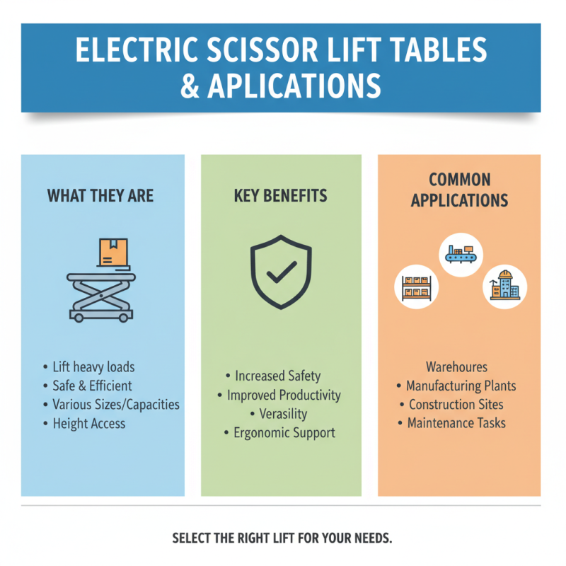How to Choose the Best Electric Scissor Lift Tables for Your Needs?