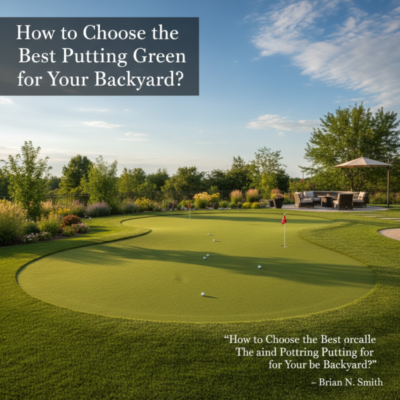 How to Choose the Best Putting Green for Your Backyard?