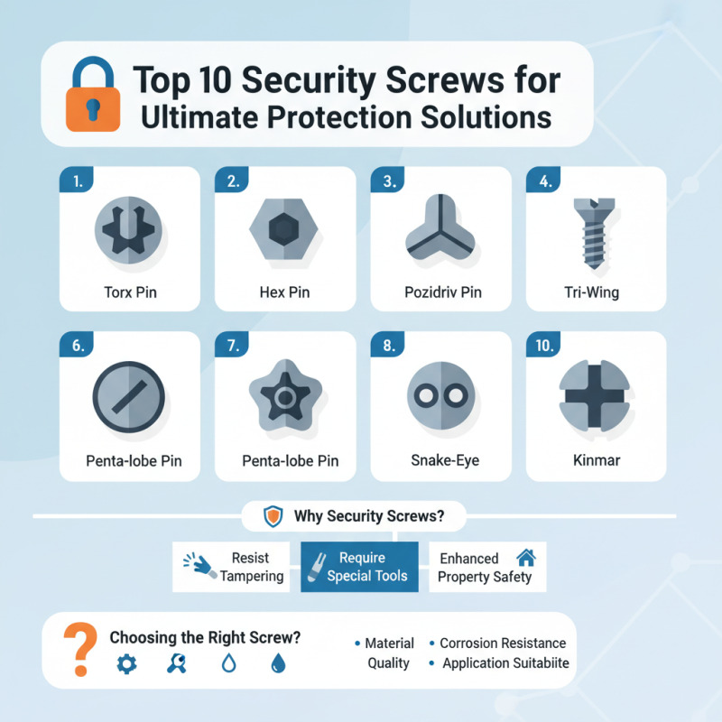Top 10 Security Screws for Ultimate Protection Solutions?