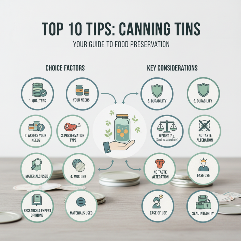 Top 10 Tips for Choosing the Best Canning Tins for Your Needs?
