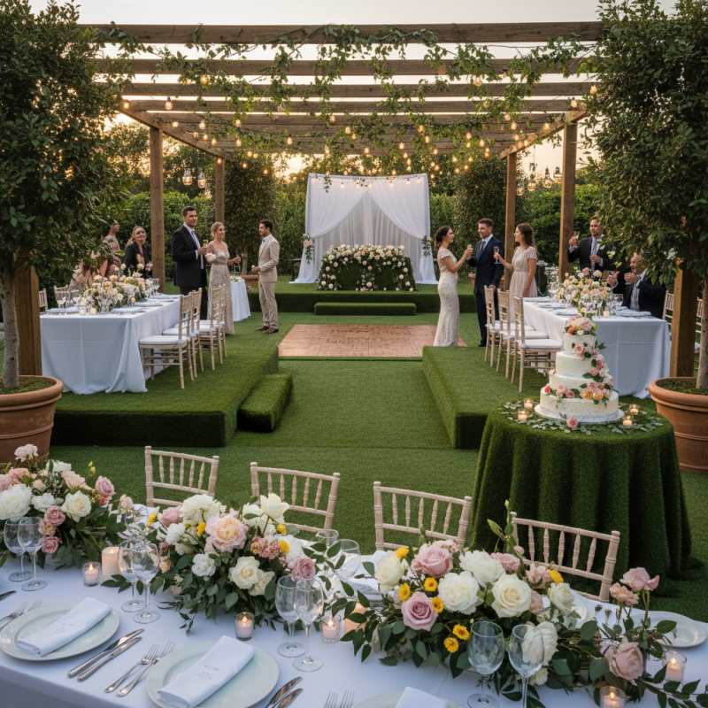 How to Choose Artificial Grass for Wedding Decor?