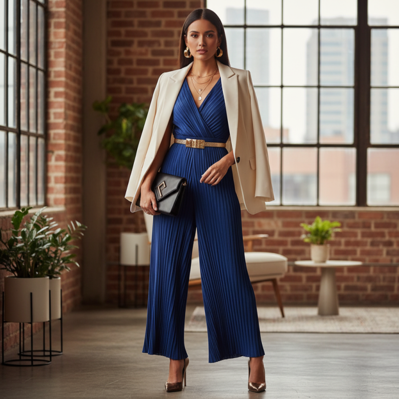 10 Tips for Styling a Pleated Wide Leg Jumpsuit Effortlessly