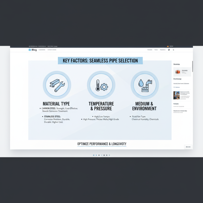 How to Choose the Right Seamless Pipe for Your Project in 2026?