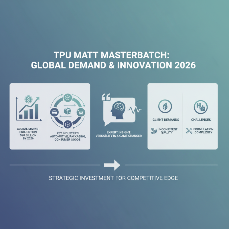 2026 Best Tpu Matt Masterbatch for Global Buyers Need?
