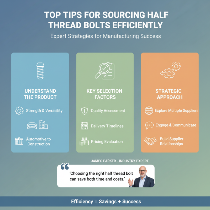 Top Tips for Sourcing Half Thread Bolts Efficiently?