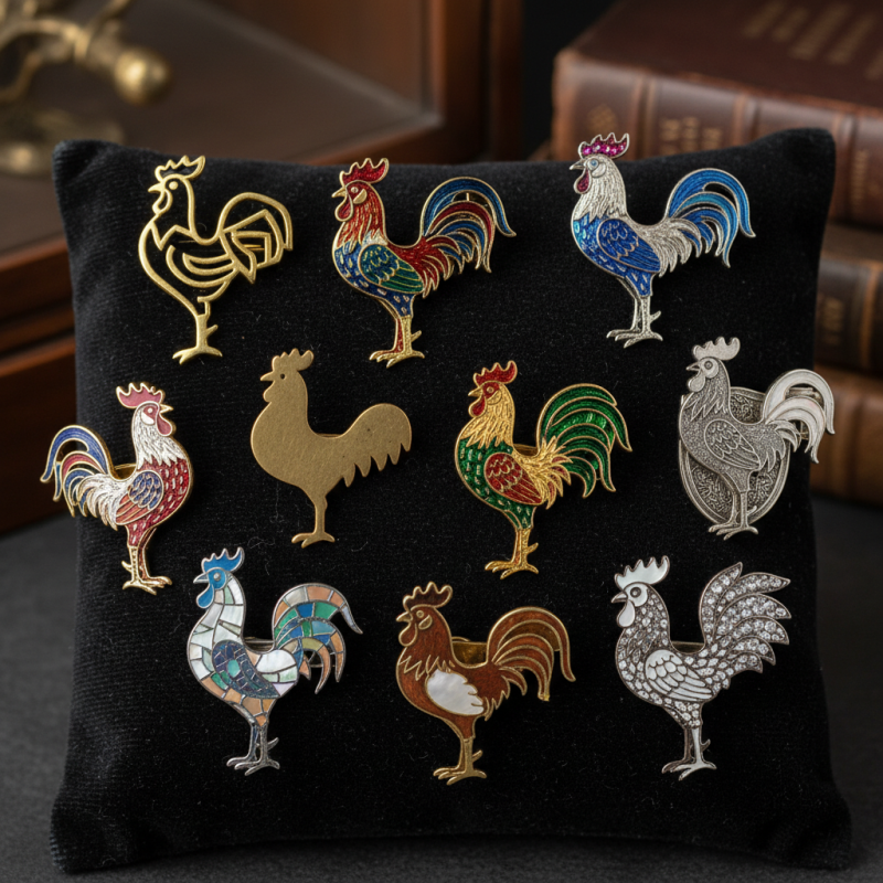 Top 10 Rooster Lapel Pins for Stylish Collectors Worldwide?