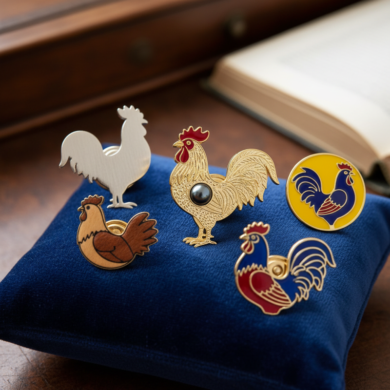 Top Rooster Lapel Pin Designs for Stylish Gifts Worldwide?