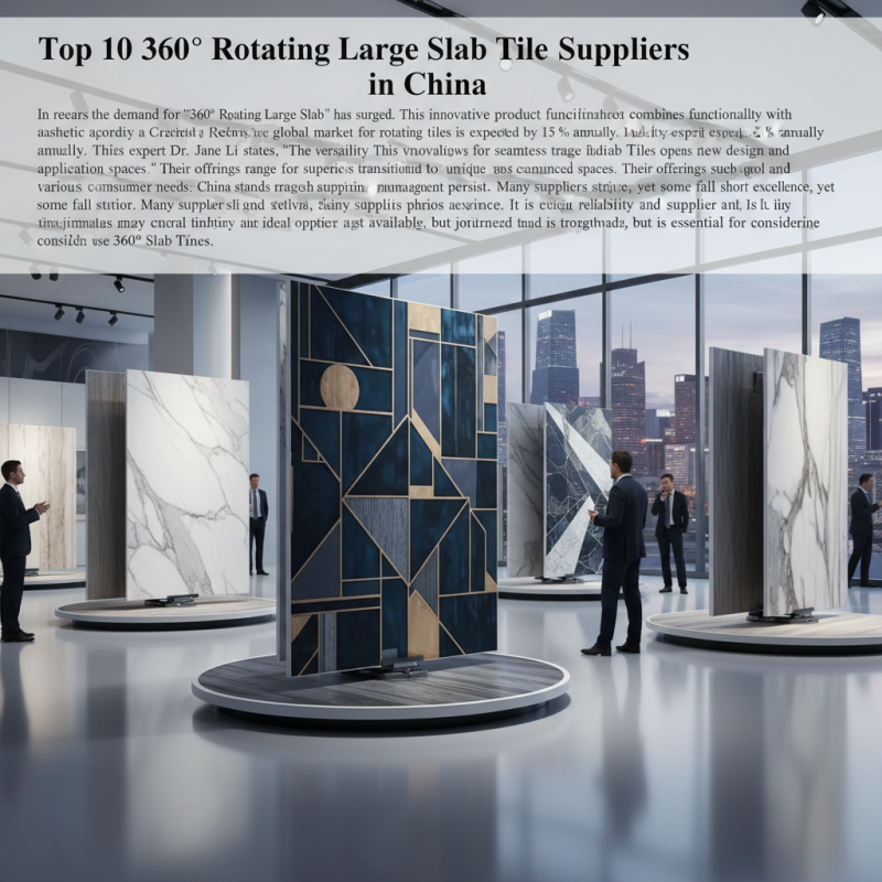 Top 10 360° Rotating Large Slab Tile Suppliers in China?
