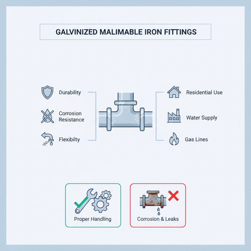 What is galvanized malleable iron fittings and their uses?
