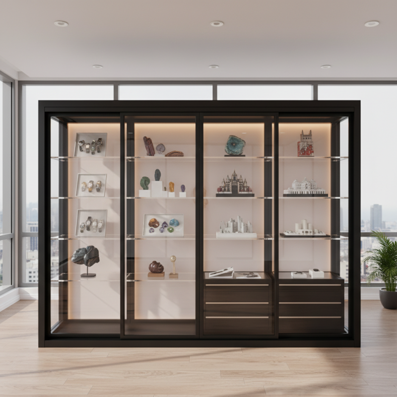 Customizable Sliding Display Cabinet for Global Buyers?