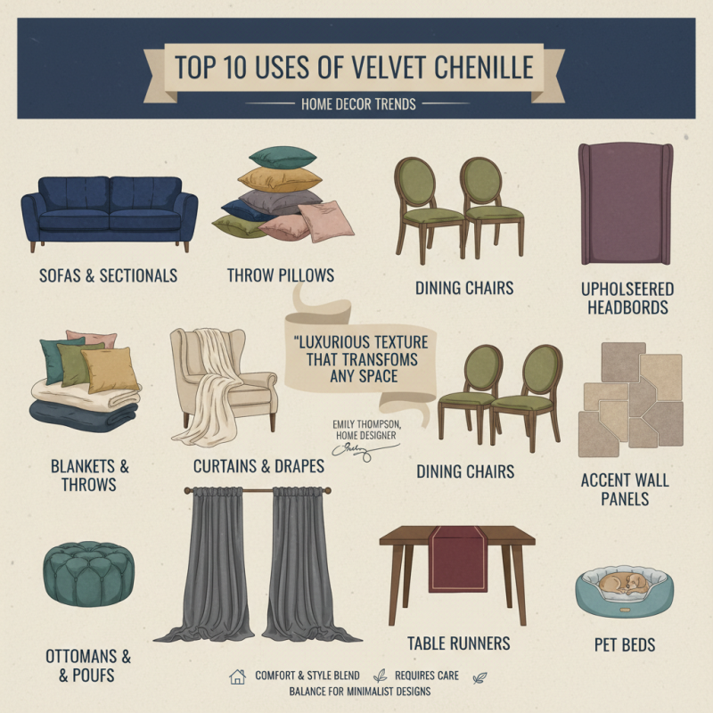 Top 10 Uses of Velvet Chenille in Home Decor Trends?