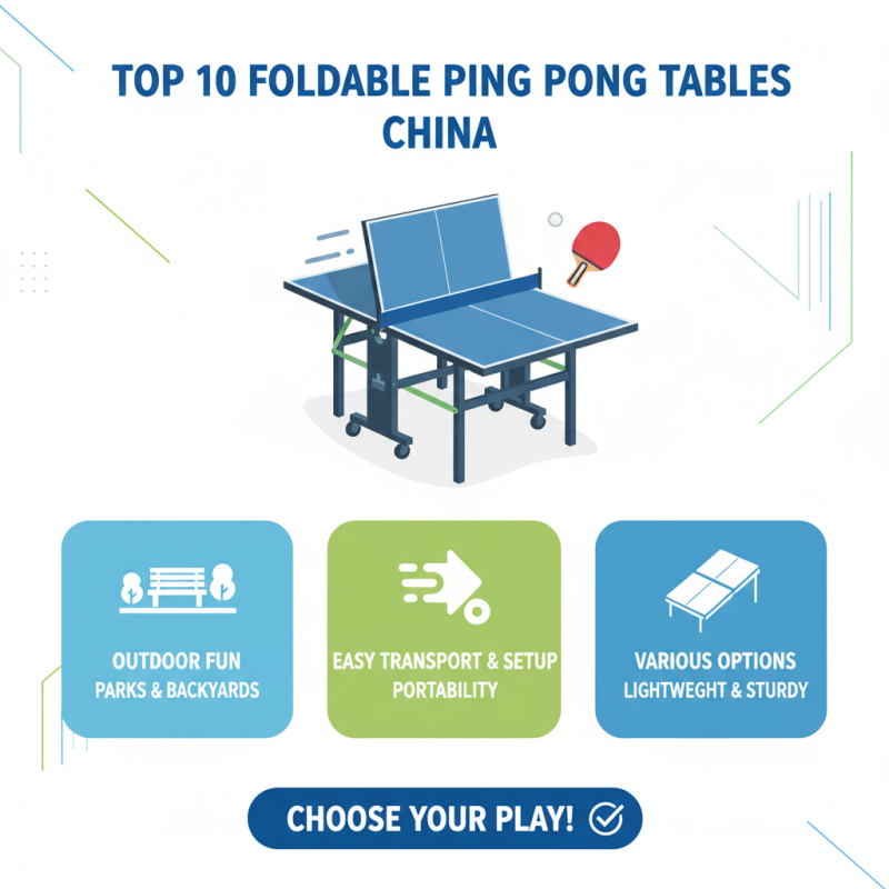 China Top 10 Outdoor Foldable Ping Pong Tables to Buy Now?