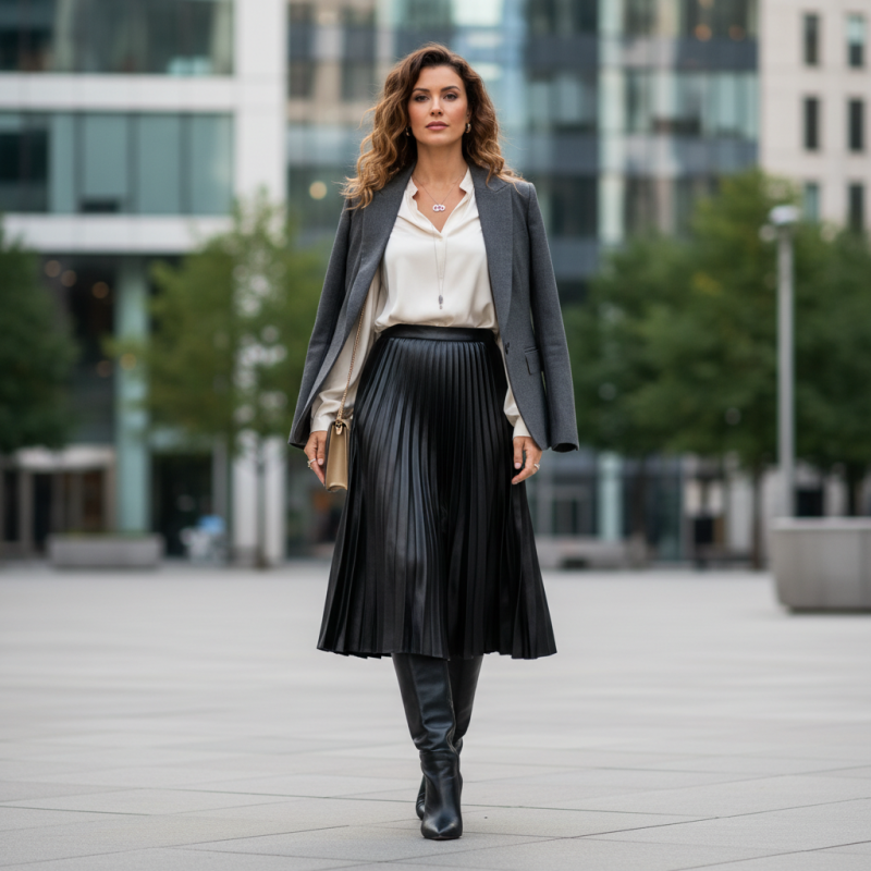 Why Choose a Pleated Faux Leather Skirt for Your Wardrobe?