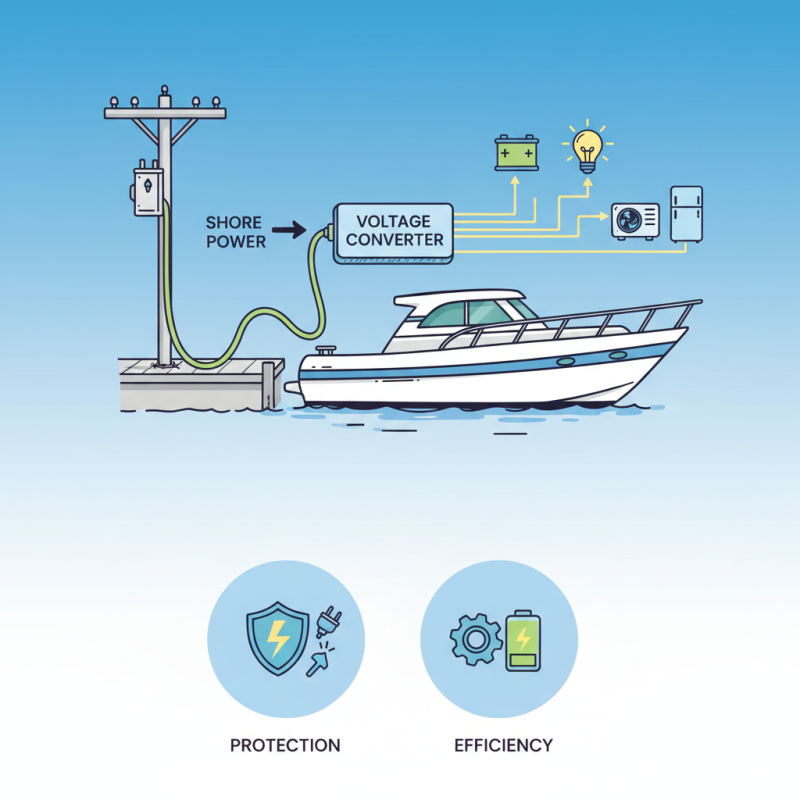 What is a shore to boat voltage converter and how does it work?