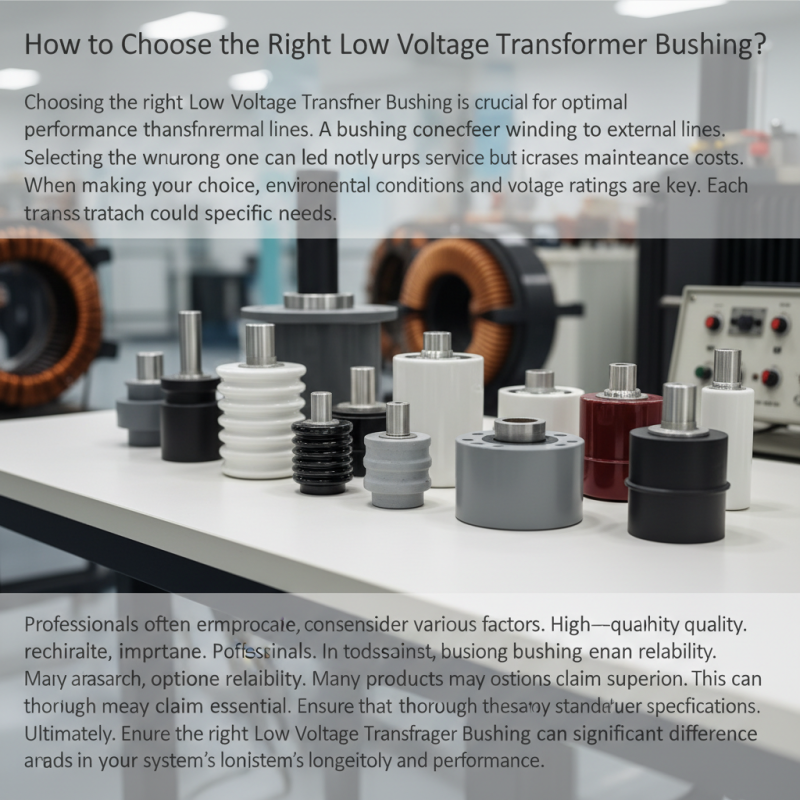 How to Choose the Right Low Voltage Transformer Bushing?