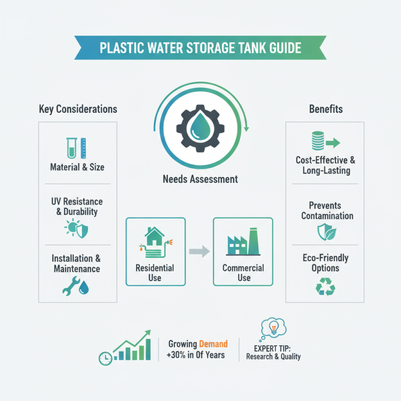 How to Choose the Best Plastic Water Storage Tanks for Your Needs?