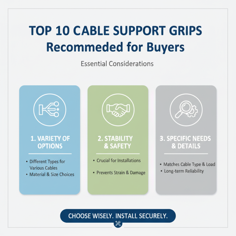 Top 10 Cable Support Grips Every Buyer Should Consider?