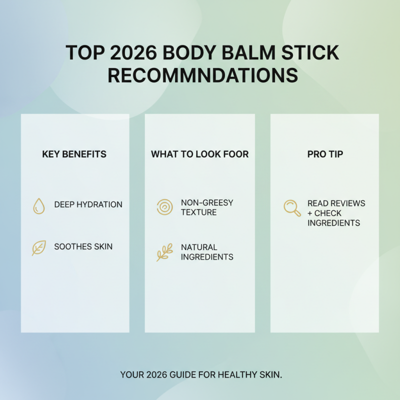 2026 Best Body Balm Stick for Skin Care and Moisturizing Benefits?