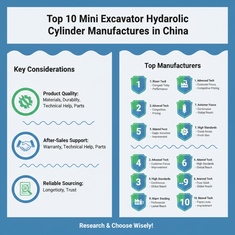 Top 10 Mini Excavator Hydraulic Cylinder Manufacturers in China?
