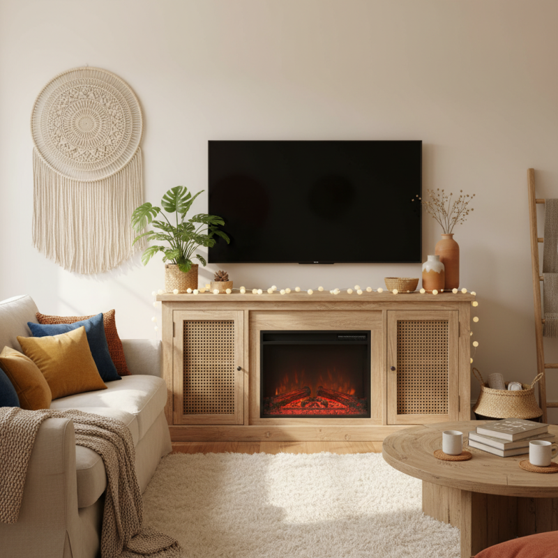 What is a Boho Fireplace TV Stand and Why You Need One?