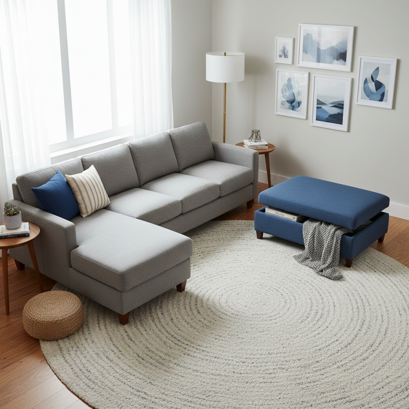 How to Arrange a Small Living Room with a Large Sectional Sofa?