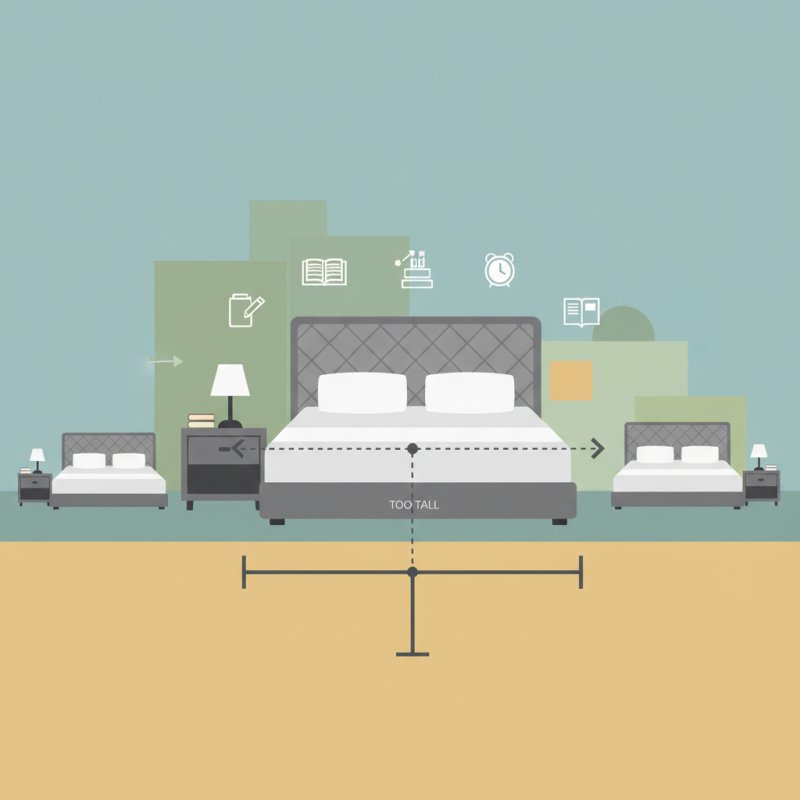 What is the standard height for a bedside table in inches?