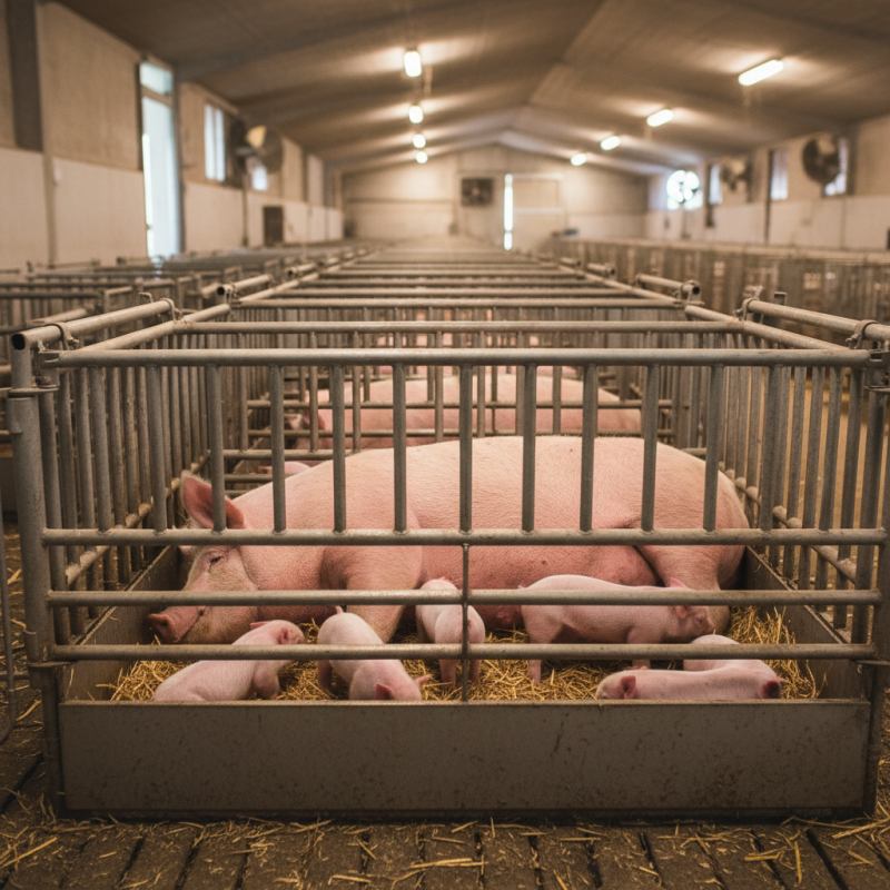 Why Do Farmers Use Farrowing Crates for Piglet Safety?