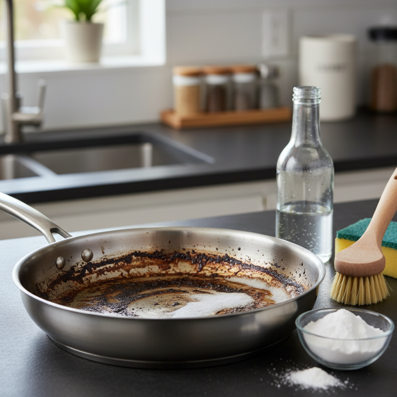 How to Clean Burnt Food Off Stainless Steel Pans?