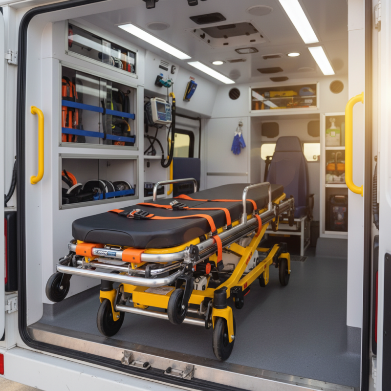 What is the weight capacity of a standard ambulance stretcher?