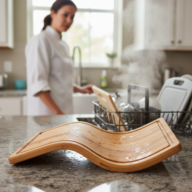Why is my cutting board warping in the dishwasher?