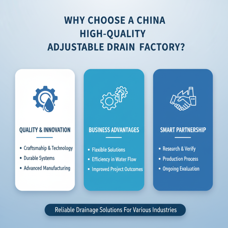 Why Choose a China High-Quality Adjustable Drain Factory?