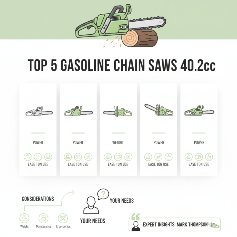 Best 5 Gasoline Chain Saw 40.2cc Options for Buyers?