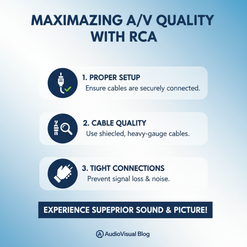2026 How to Use RCA Plug Connections for Optimal Audio and Video Quality?