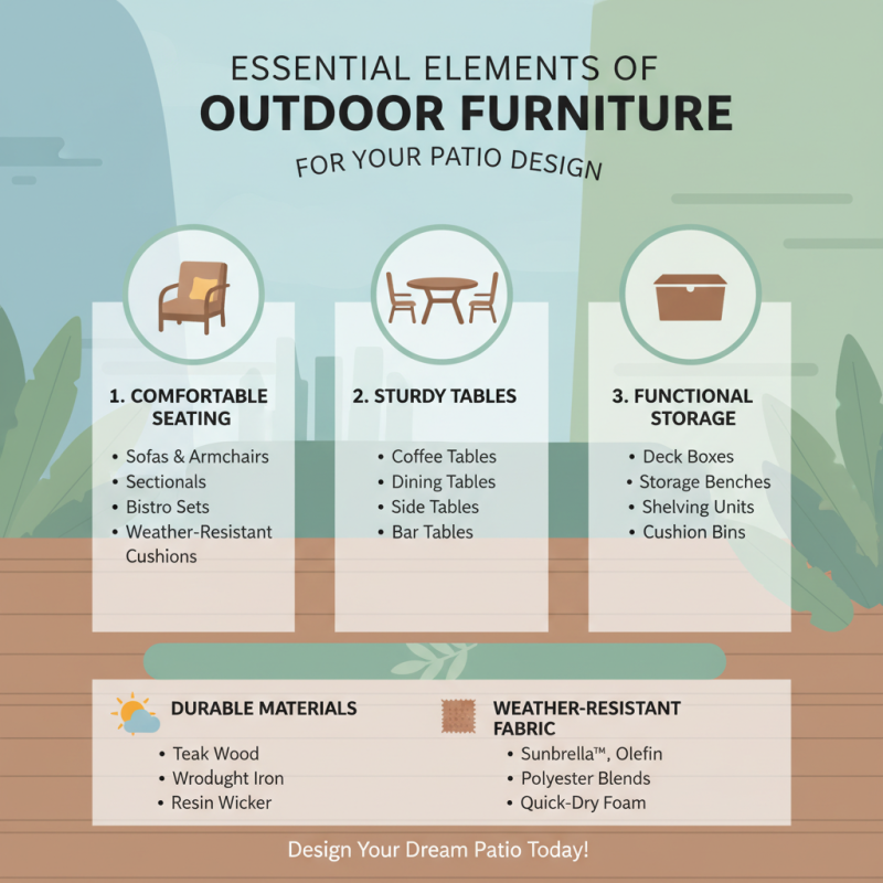 Top 10 Essential Furniture Patio Ideas for Your Outdoor Space?