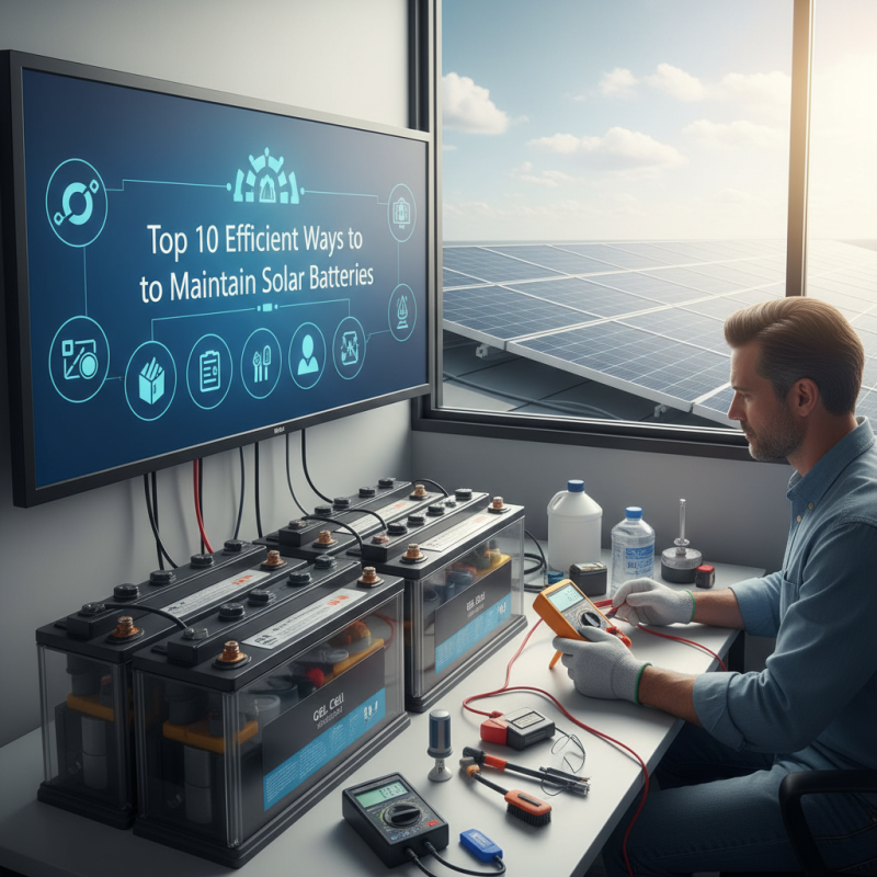 Top 10 Efficient Ways to Maintain Solar Batteries Today?